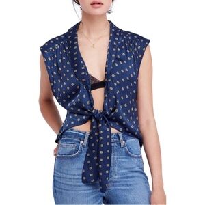 Free people morning in marrakesh printed sleeveless blouse